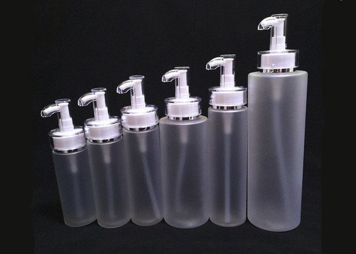 100ml 150ml 200ml 250ml 300ml 350ml 400ml 500ml White Pump Bottle with Gold Silver Line Cap