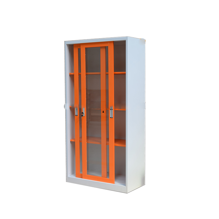 Documents Storage Steel Sliding Glass Door Cupboard Filing Cabinet
