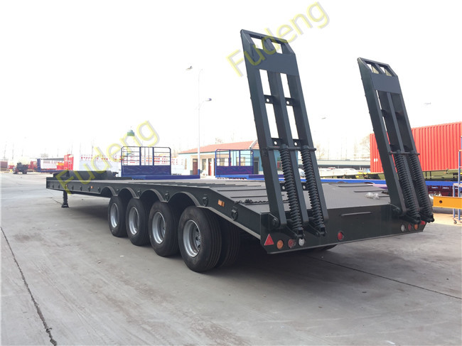 FUWA / BPW Axle Low Bed Semi Trailer High Tensile Steel Q345B Material