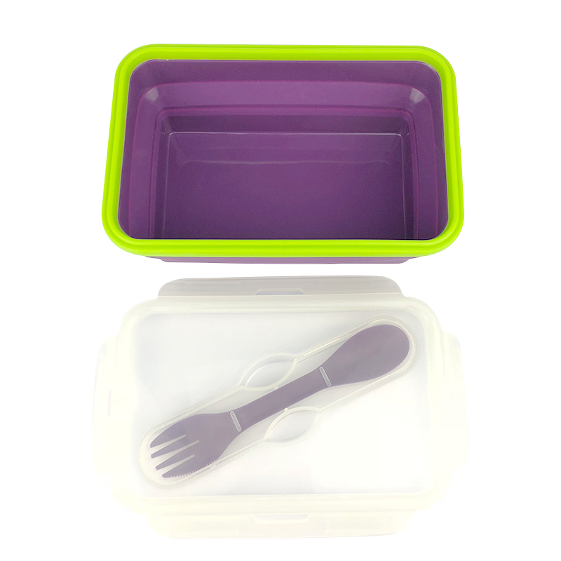 Custom Logo Large Volume Microwave Oven Freezer Safe Leak-Proof Airtight Rectangular Rectangle Silicone Food Storage Container