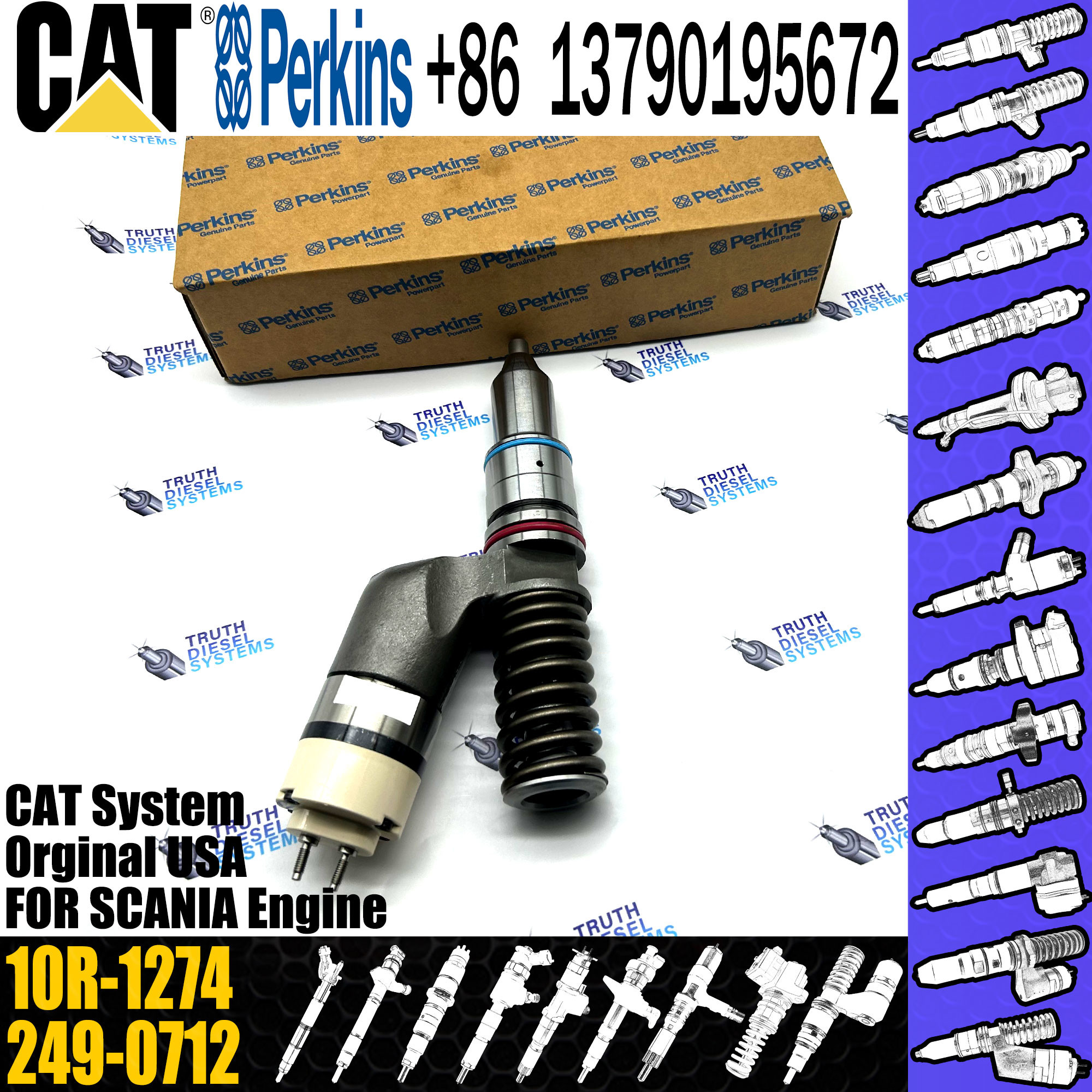Common Fuel Injectors 10R-1274 10R-7236 10R-3258 10R-2977 10R-6162 10R-3147 10R-1305 10R-3262 for C-aterpillar