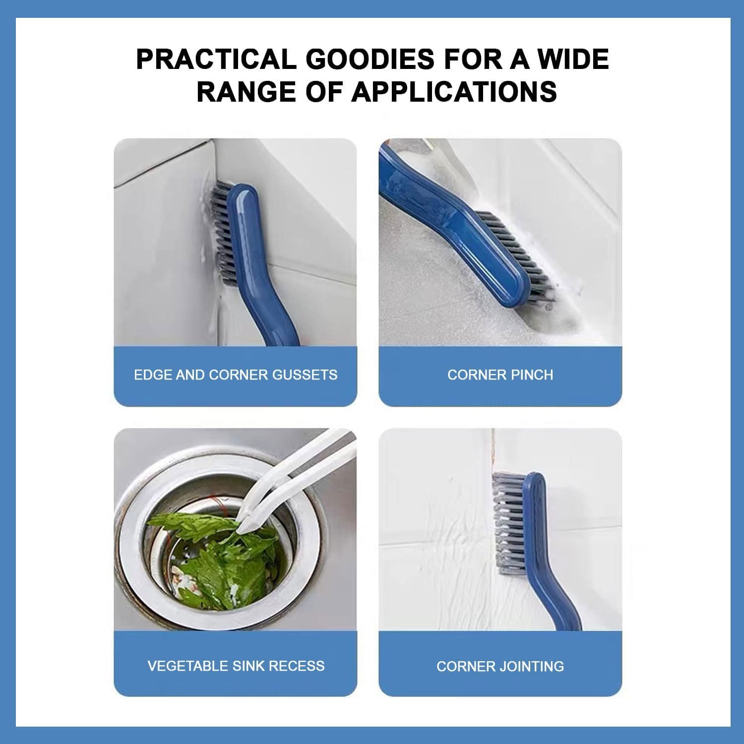 Crevice Gap Cleaning Brush Hard Bristle Brushes Cleaning Bathroom Suitable Kitchen Surfaces Windows Groove Tiles Faucets