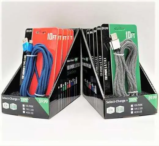 2A Fast Charging USB Cable for Phone Charge Metal Quick Charging Nylon Braided Cable