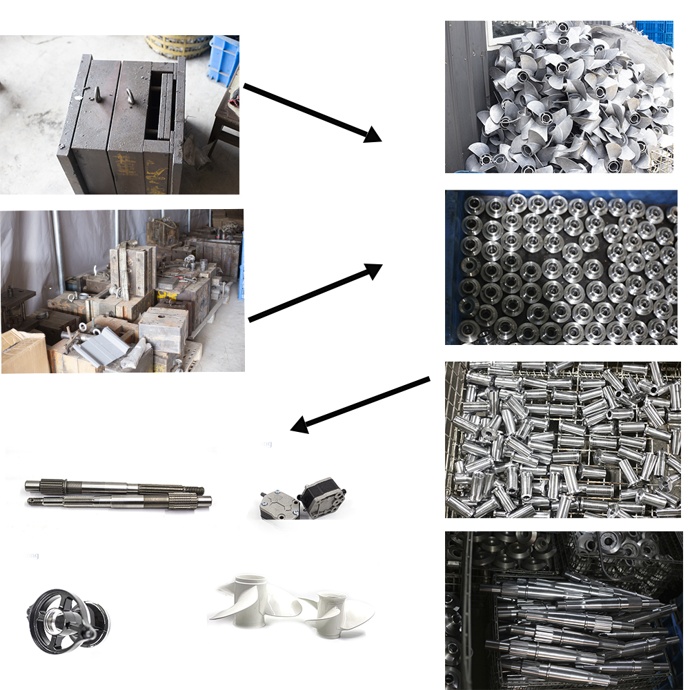 Marine Outboard Underwater 14 Inch 3 Blade Boat Propeller Investment Casting Parts
