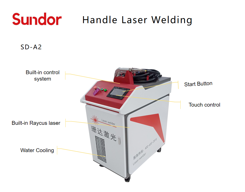 Fiber Optic Laser Welding Machine 1000w 2000w Hand Held Fiber Laser Welder