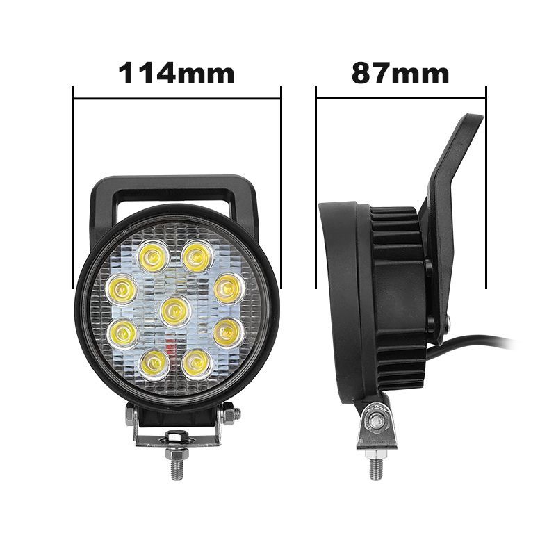 27W Portable Tractor Forklift Flood Light Headlight LED Work Light with Switch