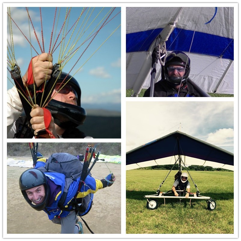 Speed flying helmet GD-B Fiber glass Paragliding helmet white colour full face hang gliding helmet