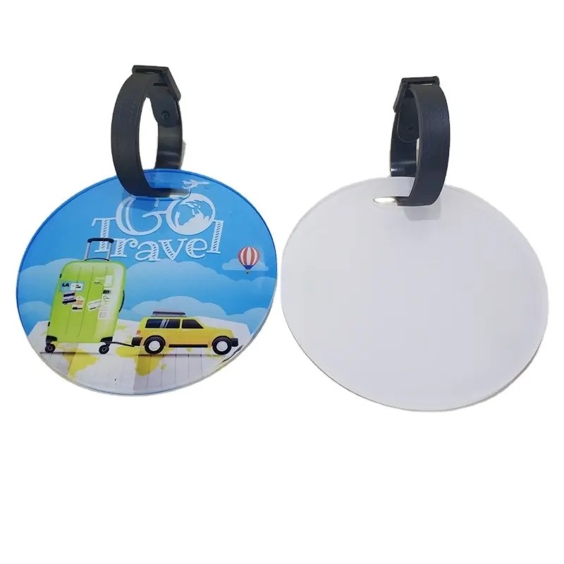 Anti Loss Personalized Acrylic Luggage Tag Blanks For Sublimation Photos Printing