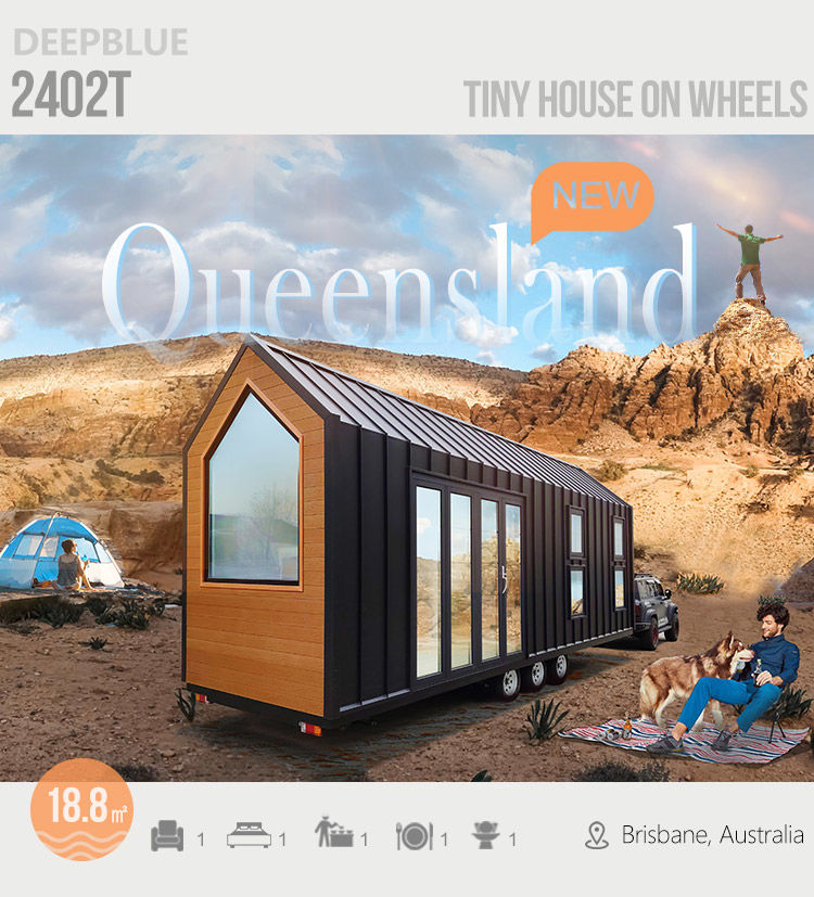 NZ / AU / EU Approved Portable Mobile Tiny House On Wheels With Optional Loft Ready To Ship