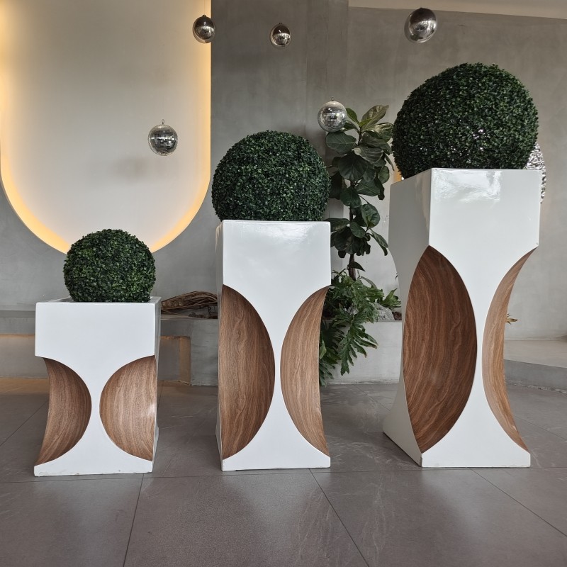 Fiberglass Large Resin GRP Planter Box For Garden Indoor And Outdoor Decor