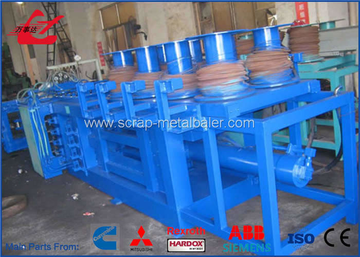 Horizontal Automatic Tie Waste Paper Baler With Conveyor Feeding , Bale Size 1100x1100mm