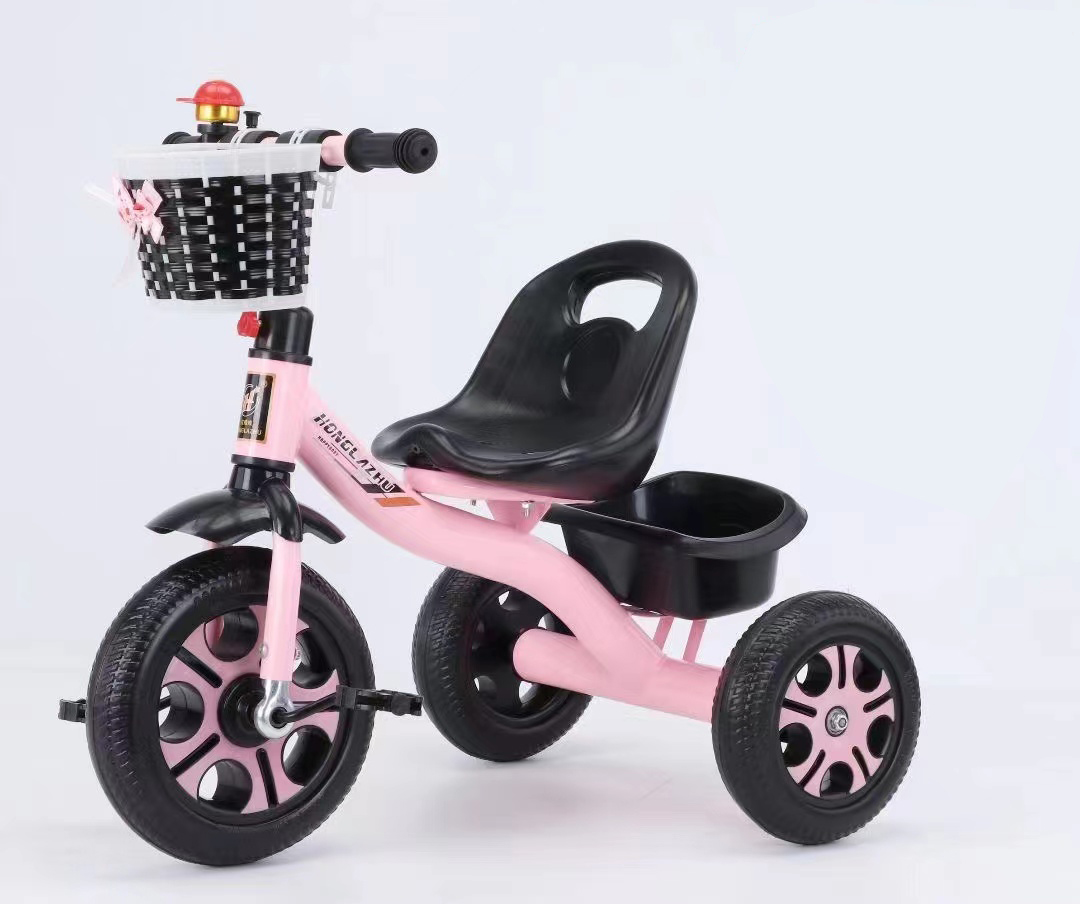 2023 Baby Trike Fast Loading Handlebars and Woven Front Basket for Children 2-5 Years Old