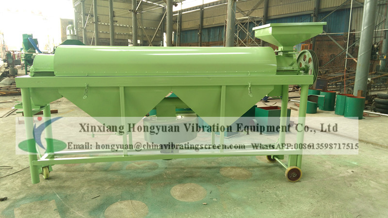 Oat de-awner polishing machine for cereals