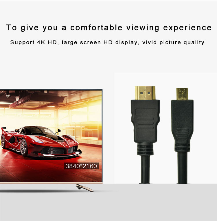 SIPU Micro HDMI to HDMI Cable 1080P/3D for Digital Cameras Cell Phone HD TV Connection