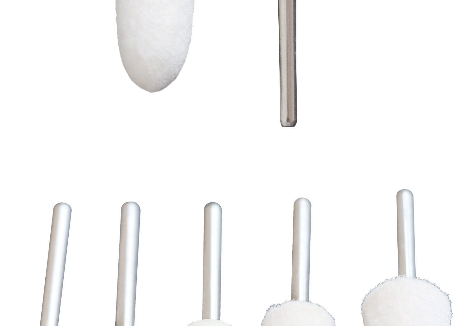 10pcs Wool Grinding Head Round Cylindrical Bullet Type Polishing 2.35mm