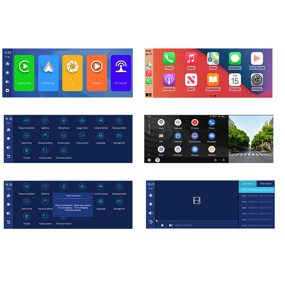 10.26" Wireless Carplay Dashboard Media Player 2.5K Android Auto
