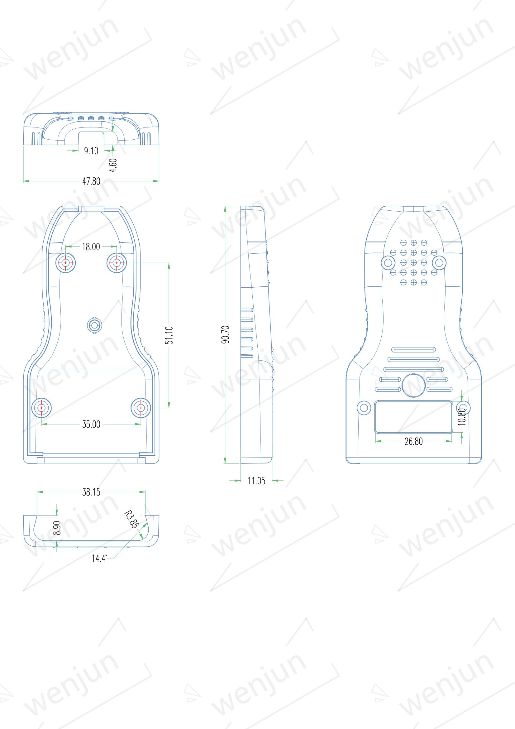 Car OBD2 16Pin Gourd Shaped Housing Male Connector Plug Adapter OBD Wiring Adapter Shell
