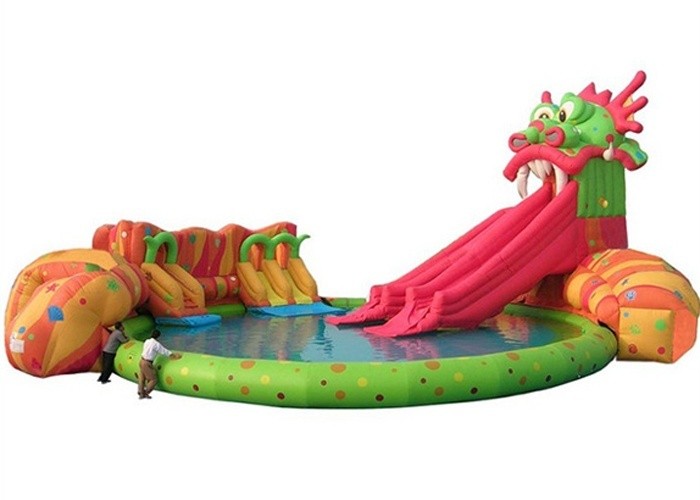 Funny Kids Inflatable Water Park , Inflatable Floating Water Park Playground
