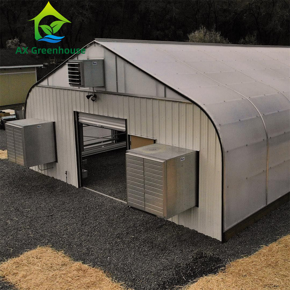 Mushroom Growing Sinle-span Automatic Blackout Greenhouse Light Deprivation