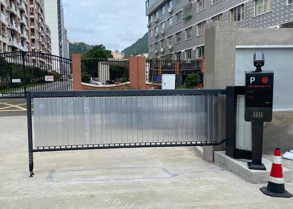 Advertising Boom Barrier Gate Automatic Parking Lot Remote Control With LED Light
