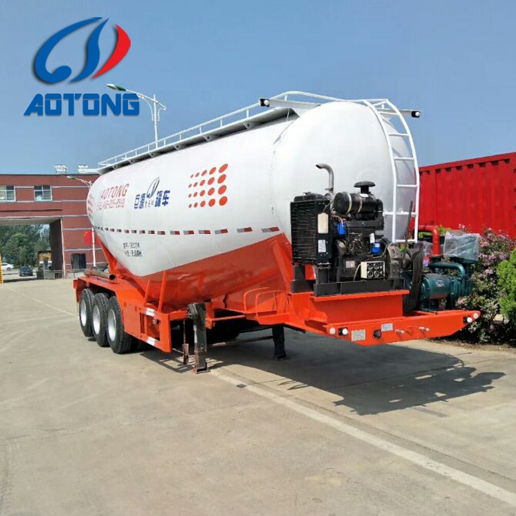 Landing Gear 28T 3 Axle Dry Bulk Cement Powder Tank Semi Trailer for Cement Transportation