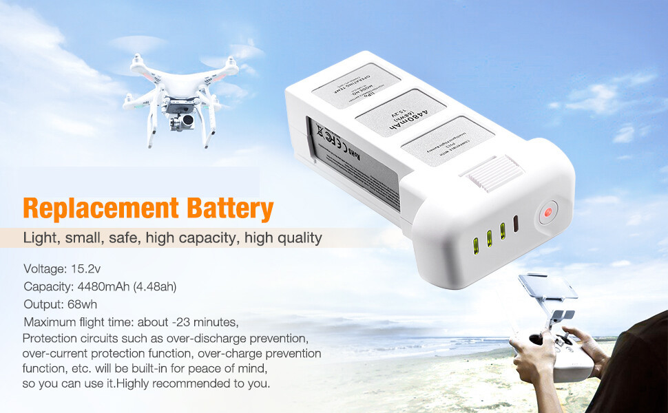 15.2V 4480Mah Drone Lipo Battery Replacement For DJI Phantom 3