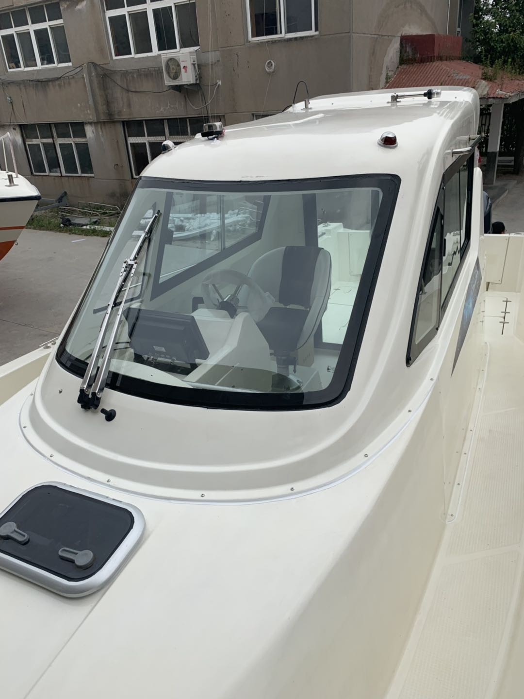 2023 new 8.7m GRP fishing yacht with cabin in cheap price with two engines