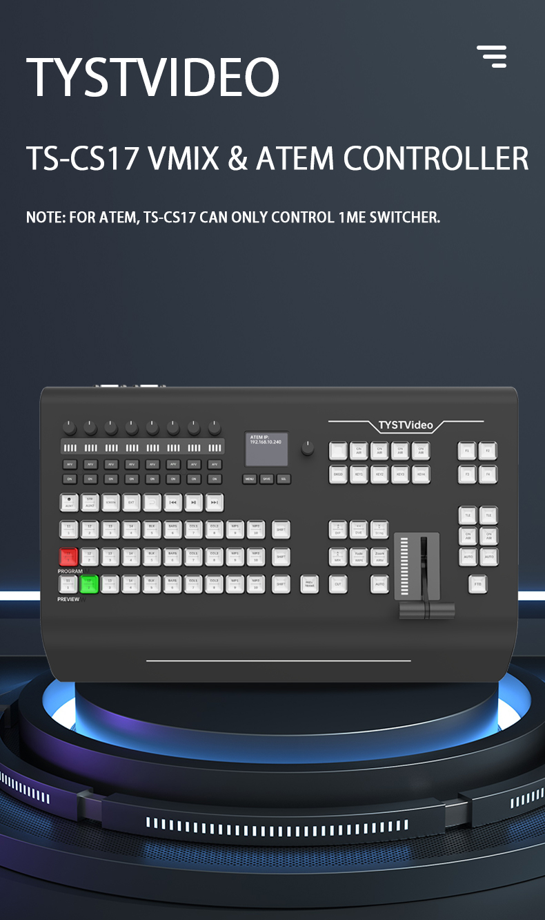 Live Broadcast Video Switcher with Built-in Tally Trigger and Guide Switching Station