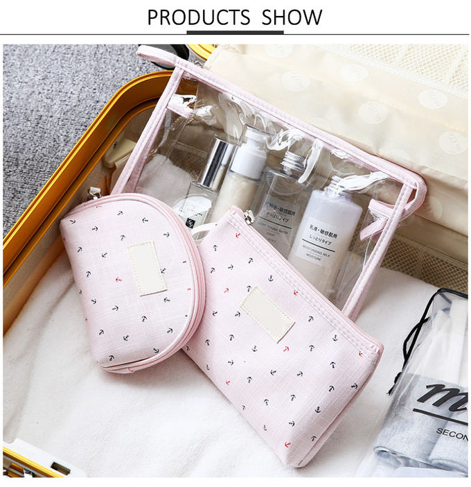 Waterproof Transparent PVC Cosmetic Bag Sets Travel Wash Bag