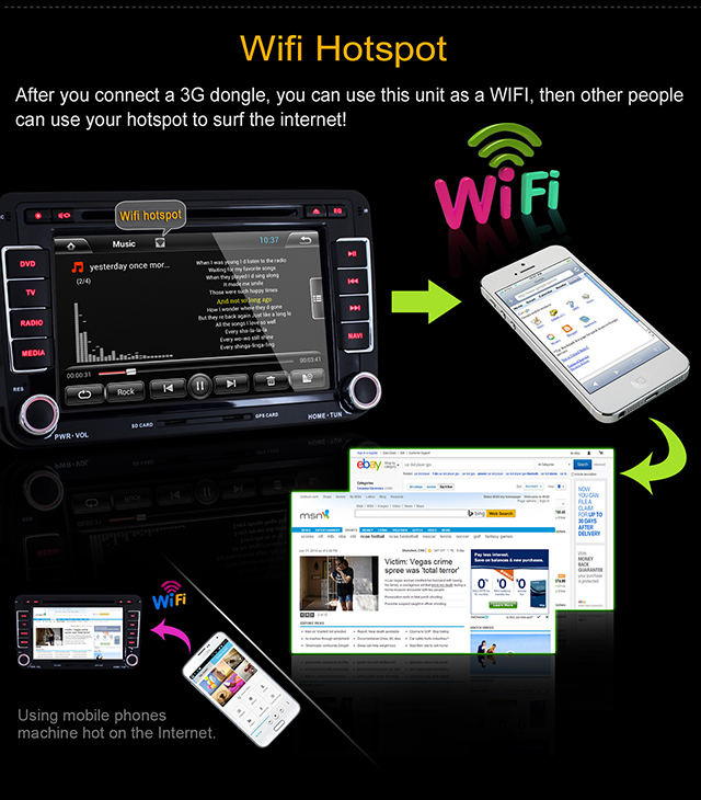 Ouchuangbo Car Stereo DVD Player for Volkswagen Golf V /Golf VI /Tiguan Android 4.2 GPS Navi 3G Wifi Radio OCB-8813B