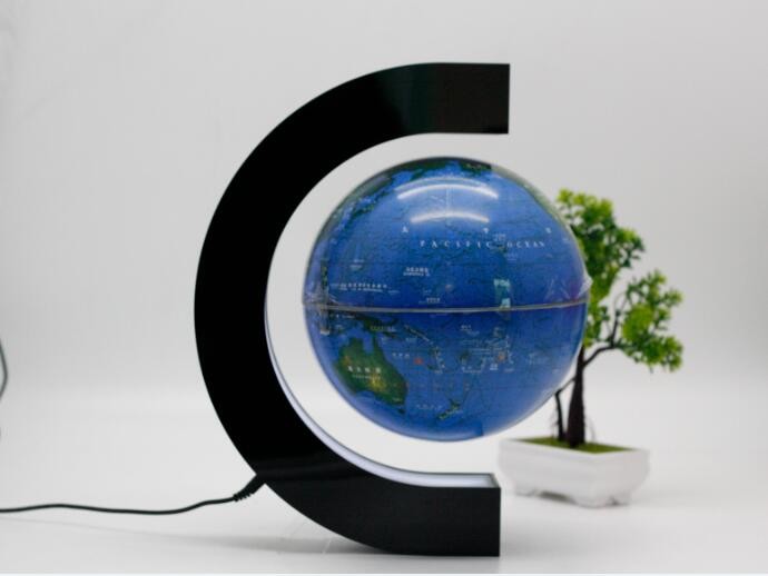 new christmas gift c shape magnetic floating leviate pop globe ball gift
