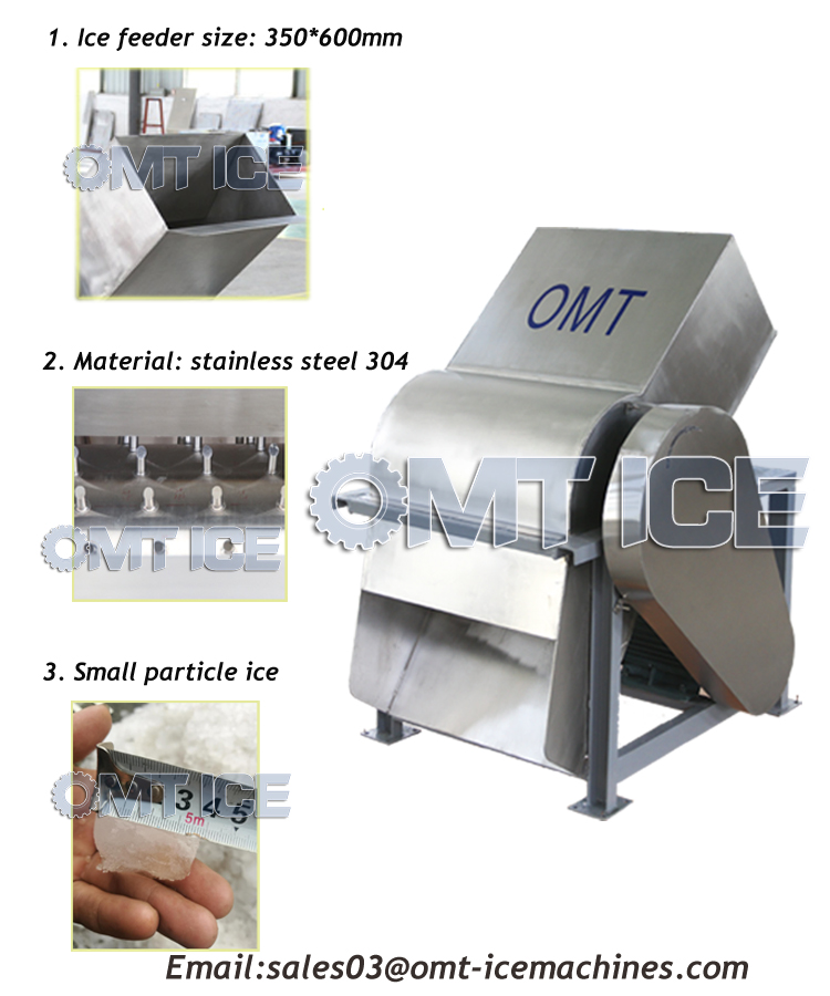 Adjustable Speed Electric Ice Crusher Machine High Capacity With Container