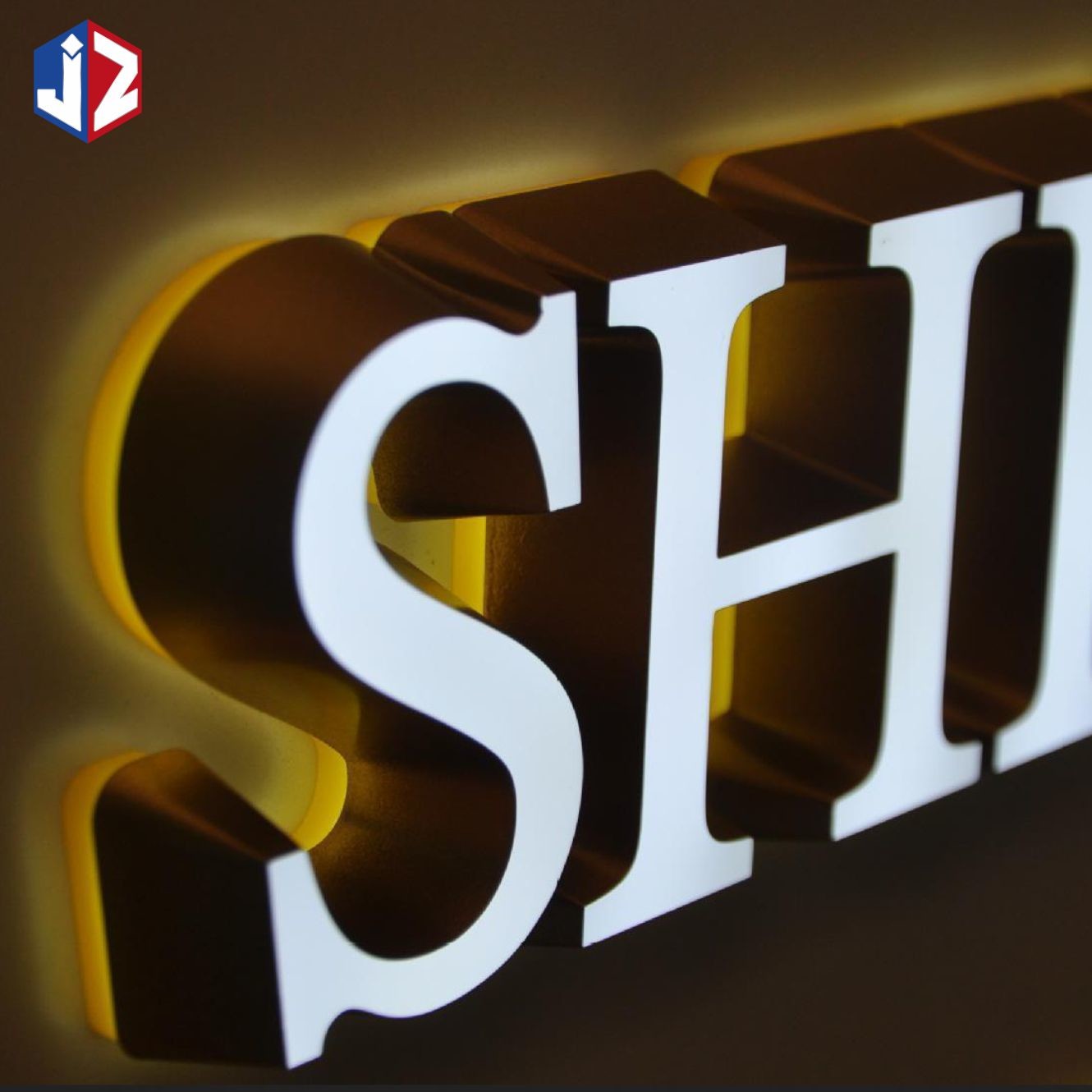 OEM Shape DC12V LED Acrylic Signage Front And Back Lit Channel Letters
