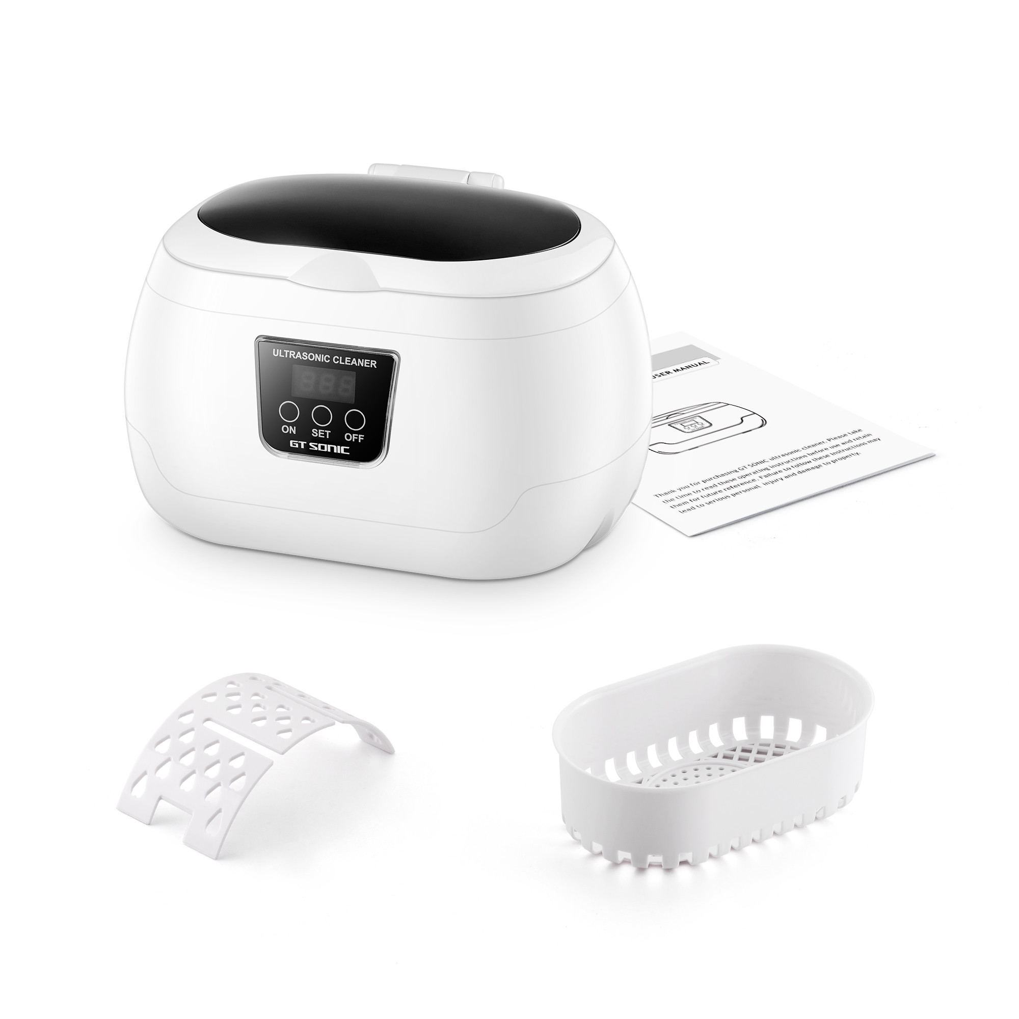 600ML Portable Ultrasonic Cleaning Machine, Digital Pro Ultrasonic Cleaner for Watch Strap, Glasses, Jewelry