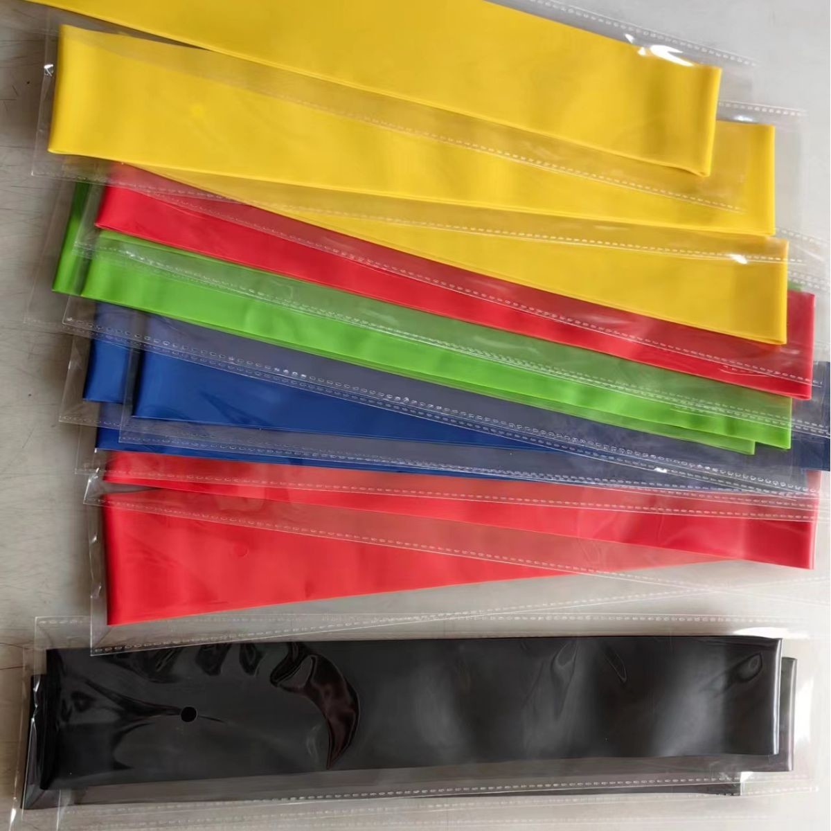 Silicone Resistance Loop Exercise Band For Home Fitness Elastic Workout 5pcs Bands