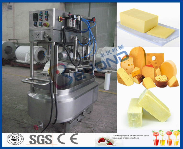 PLC control Commercial Cheese Making Equipment , 1000Liters soft white Cheese Machine
