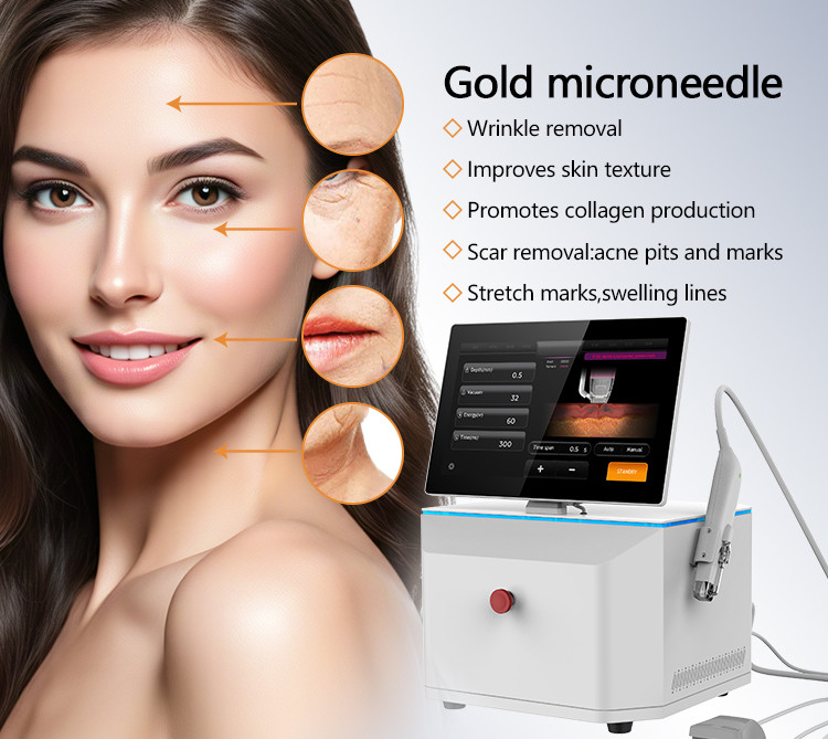 Medical Grade Skin Remodeling System White RF Microneedling Machine For Collagen Induction