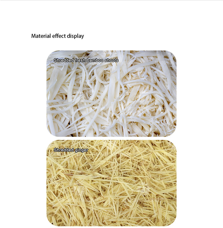 Cafeteria 0.75KW Vegetable Processing Machine Ginger Slicing Equipment