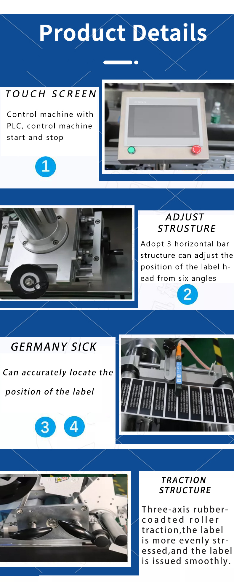Flat Plastic Box Labeling Machine for Flat Top and Bottom Surfaces Case Packaging