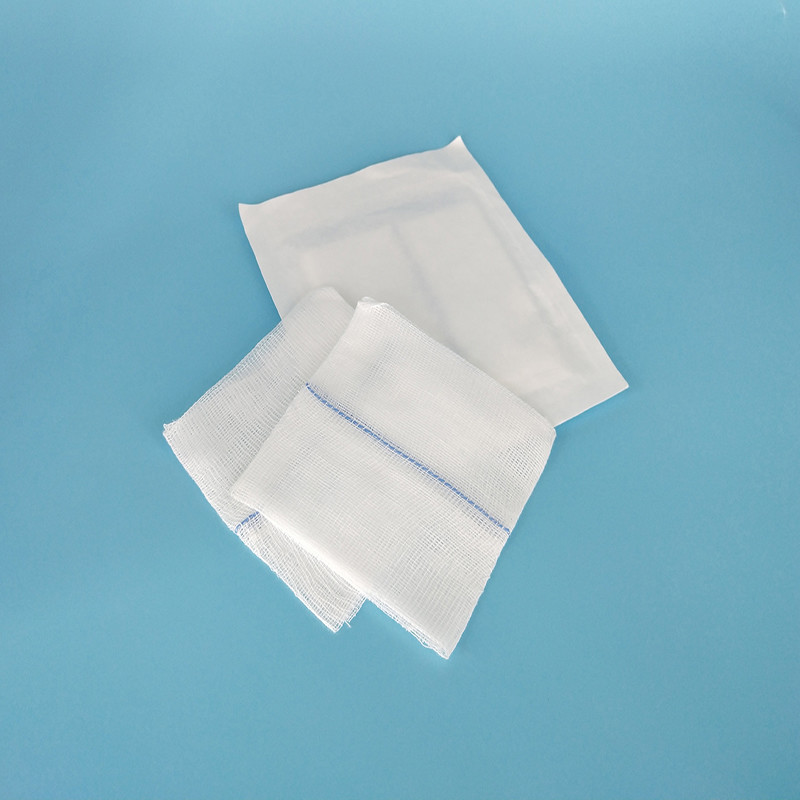 OEM Medical Gauze Fabric Absorbent Sterile Blue Loop Medical Wound Dressing