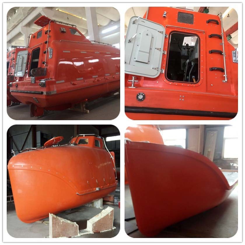 CCS, BV, ABS, DNV, RMRS, EC, MED Approved SOLAS Standard 10-90 Persons FRP Free Fall Lifeboat