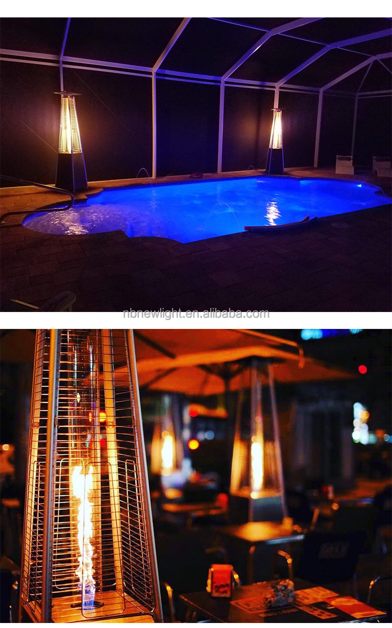 Standing Pyramid Torch Gas Heater Cover Total Height 2270mm Made for Garden and Indoor