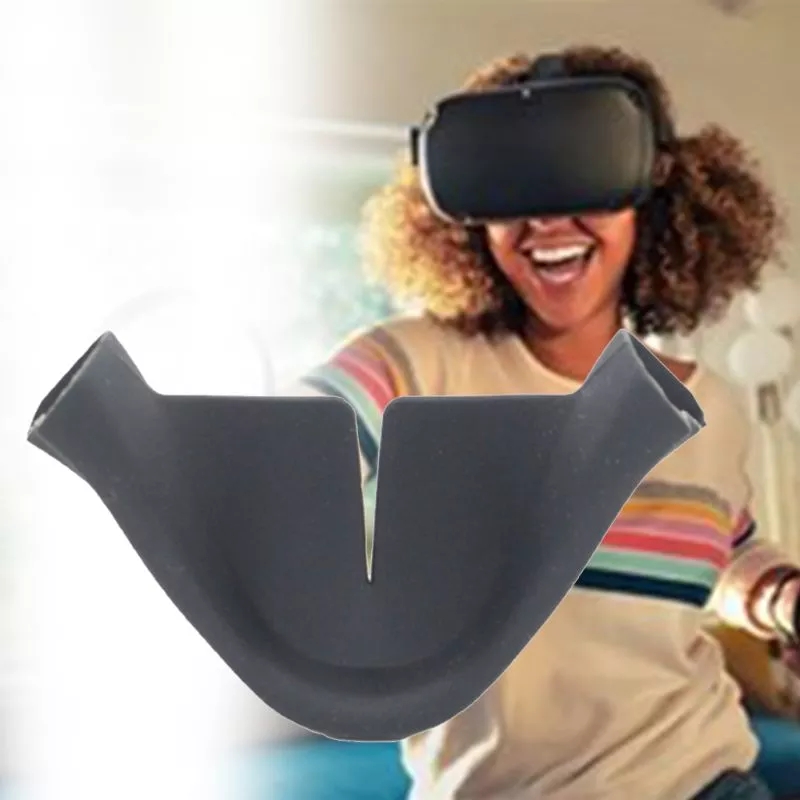 2022 Newest Arrival Black Silicone Nose Pad Shading Cover Cushion VR Headset Support Holder for Oculus Quest Accessories Kit
