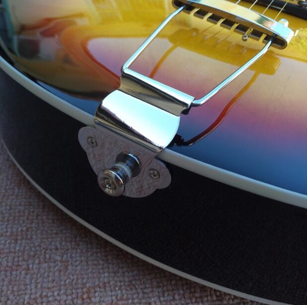New style high quality custom L-5 Jazz electric guitar, one piece of P90 pickup hollow body jazz electric guitar, free s