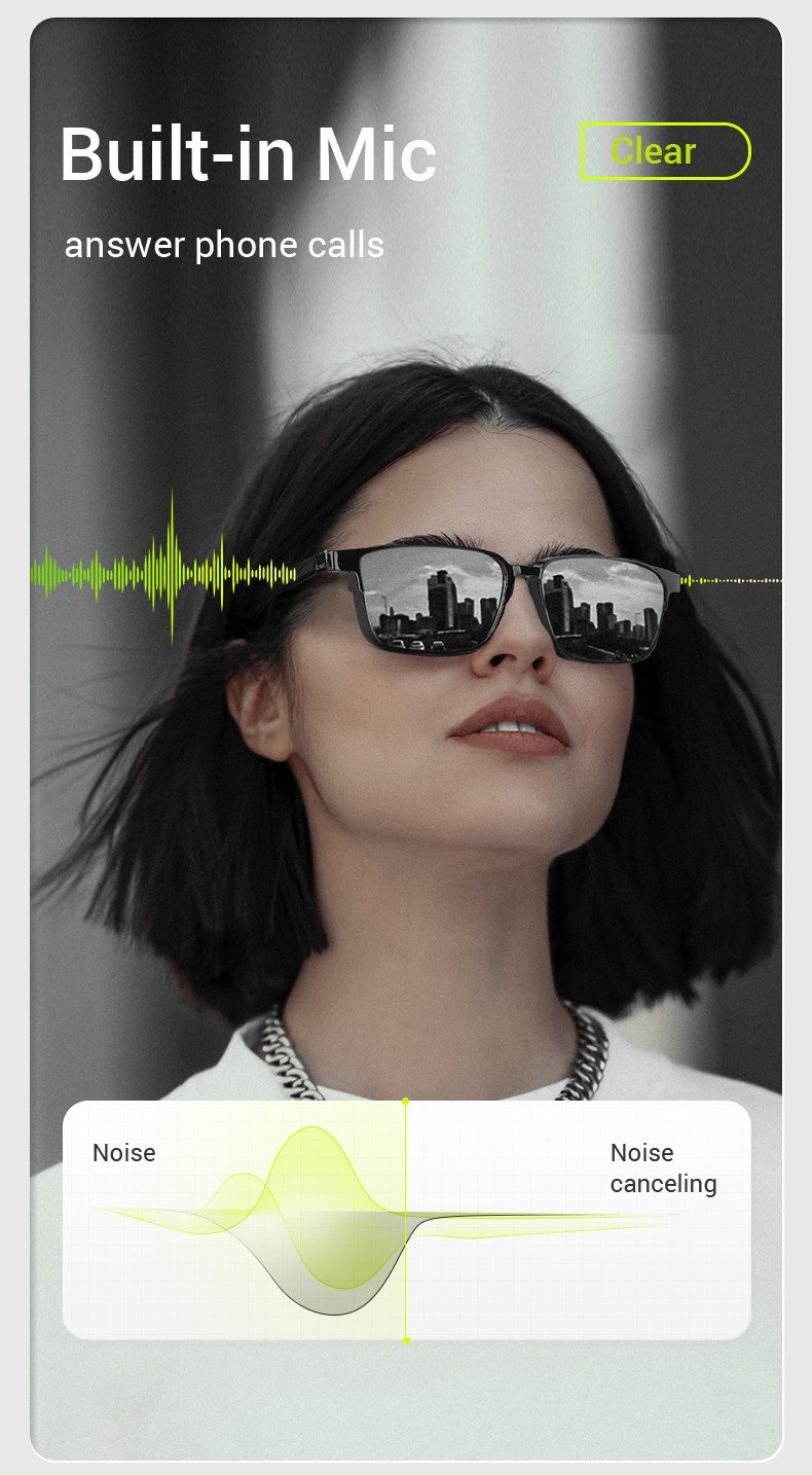 New KX32 Wireless Smart Glasses With Built In Camera Two Pairs Of Sub-Frames Anti-Blue Light Glasses