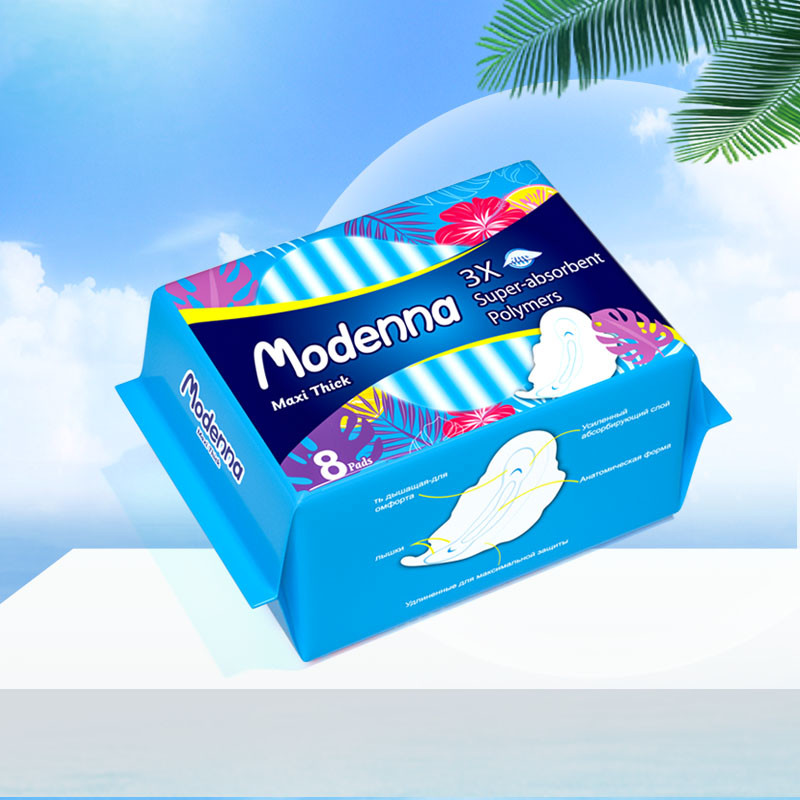 Leakproof Female Sanitary Pads Embossed Breathable Period Pads For Women
