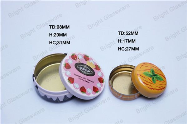 Custom Gold Candle Jars Tinplate With Custom Emboss Logo