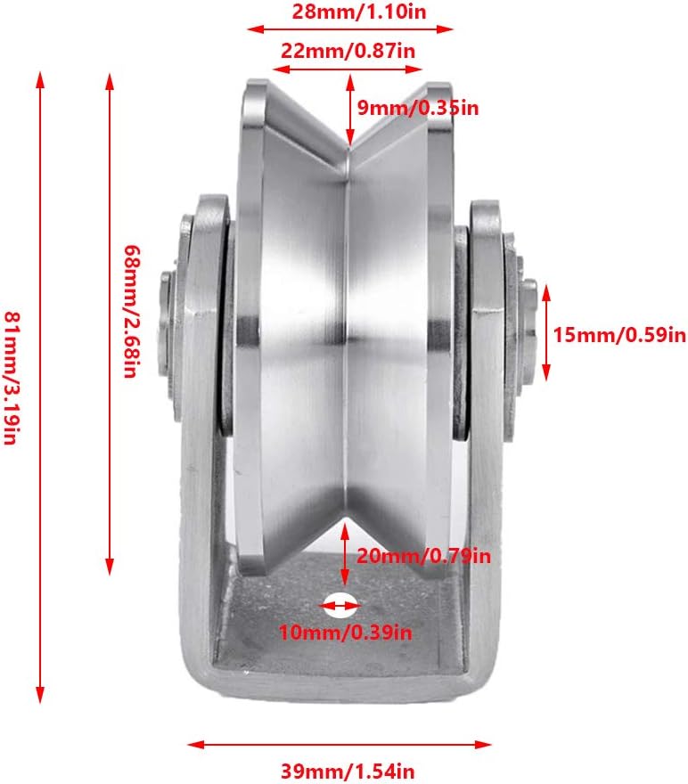 V-shaped Grooved Wheel Stainless Steel Grooved Wheel Heavy Rail Sliding Gate Wheel