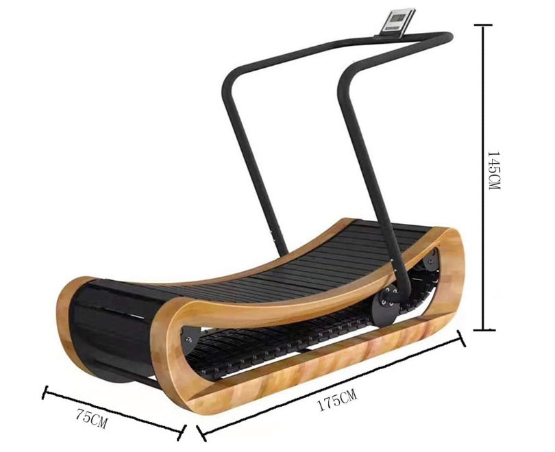 Non-Motorized Walking Air Runner Curved Surface Manual Home Running Equipment Treadmill Machine Wooden Curved Treadmill