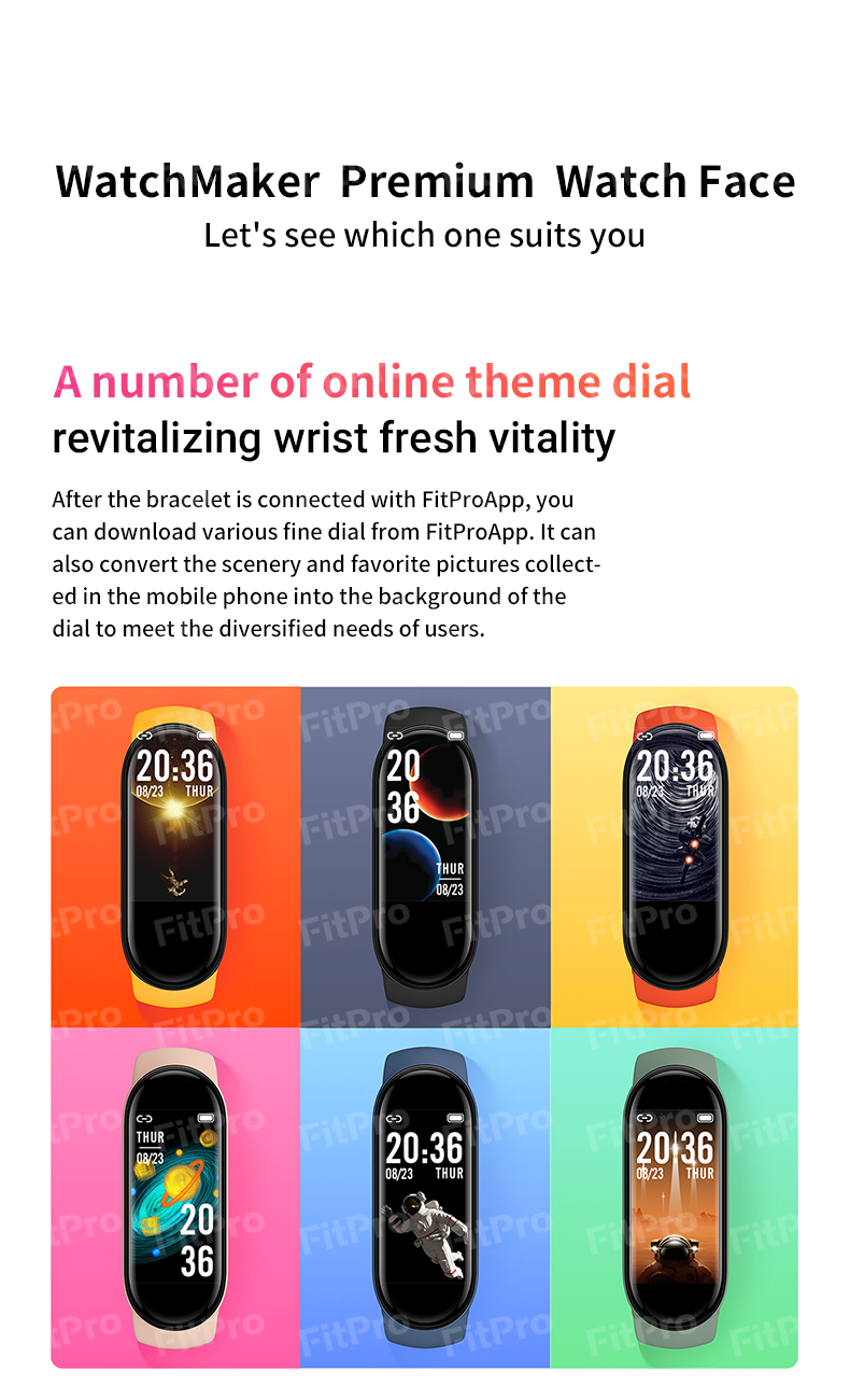 Wholesale Smartwatch Fitness Tracker Watch For Xiaomi Smartband Mi Band 6 5 Fitness Bracelet